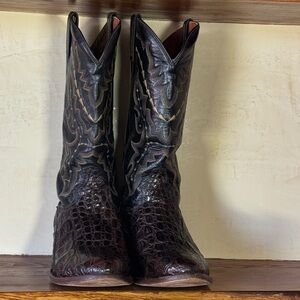 Dan Post Black and Brown Cowboy Boots